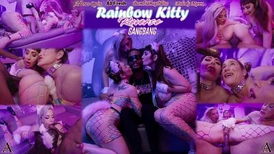 Rainbow Kitty Reverse Gangbang